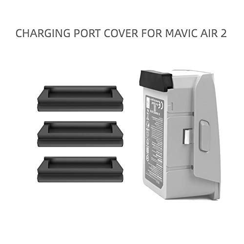 VWsiouev For DJI Mavic Air 2 3PC Battery Charging Port Protector Selflocking Dustproof,Compatible with DJI Mavic Air 2