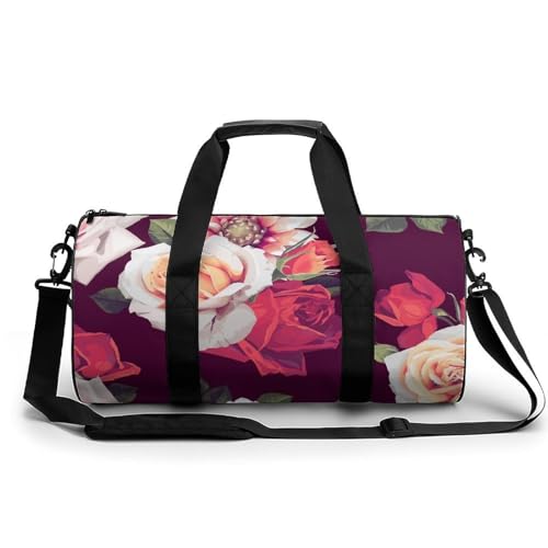Sac de sport gym blanc et rouge 45x23x23cm contre le désordre