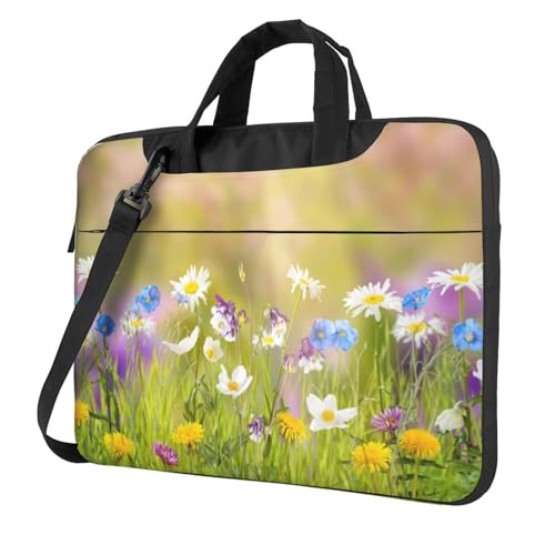 Sac pour ordinateur portable à fleurs sauvages résistant aux chocs