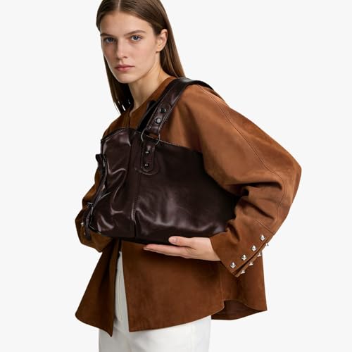 Bolso Tote Mediano de Cuero PU Retro Y2k 90s miniatura 3