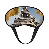 Comodidad ultrasuave: hecha de tela de satén de poliéster suave, la cómoda máscara opaca de Thiscityscape Paris con estampado de la Torre Eiffel de Francia ofrece un tacto suave y sedoso que es suave en la piel, asegurando un uso sin presión, ya sea que estés tomando una siesta, meditando o durmiendo de lado.