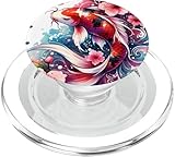 giapponese koi carp nishikigoi pesce cherry blossom popsockets popgrip per magsafe