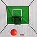 SM SunniMix Mini Basketball Hoop for Trampoline Basketball Frame Easy to Install Sturdy for Dunking Outdoor Lightweight Backboard Green, with a Ball