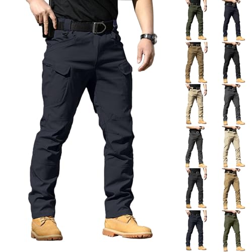 Tactical Cargo Pants for Men Outdoor Waterproof Quick Dry Hiking Pant Baggy Stretch Ripstop Work Multi Pocket Trousers