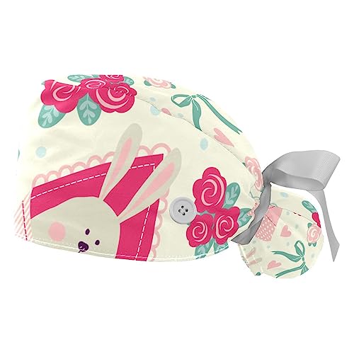 Berret Bouffant VERED avec Bandeau Anti-Transpiration Motif Plage - Lot de 2