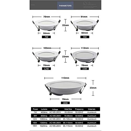 Spot de salle de bain encastrable pour plafond bas avec LED 23mm plat - 3