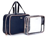 Caboodles CAB00052D Life & Style Hanging Travel Tote, Multi Pocket Toiletry Bag with Removable Clear Toiletry Pouch Hanging Travel Tote, One Size