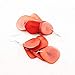 Red Dangle Tagua Earrings, Funky Eco Friendly Jewelry for Women, Lightweight and Handmade