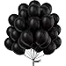 PartyWoo Black Balloons, 50 pcs 12 Inch Matte Black Balloons, Black Balloons for Balloon Garland or Balloon Arch as Party Decorations, Birthday Decorations, Retirement Party Decorations, Black-Y18
