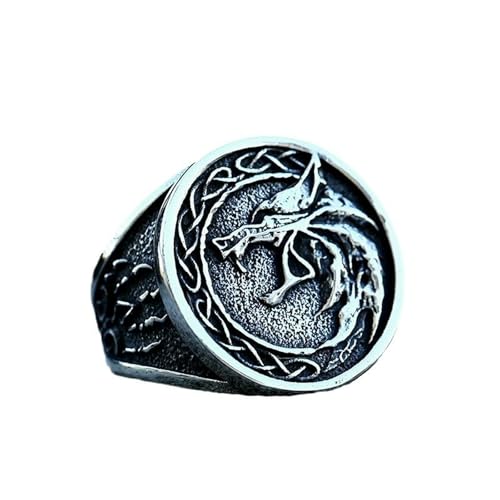 Sumpgle Nordic Viking Celtic Knot Wolf Head Titanium Steel Ring Anello da uomo in acciaio inossidabile Wolf Claw