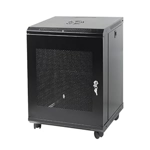 15U Wall Mount Server Cabinet IT Network Rack Enclosure Locking Door Black