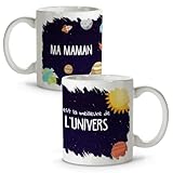☕ Le mug Mom est fabriqué en céramique blanche de qualité supérieure avec une finition brillante à l'extérieur.