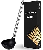 Ladle Soup Ladle Ladles for Cooking Laddle Kitchen Ladle Non Stick Black