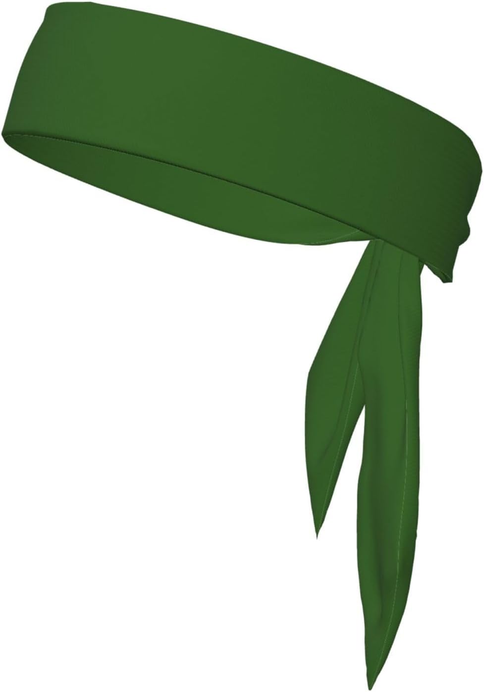 Tie Headband Men Women, Scallion Green Print Sports Sweatband | Adjustable Tie-Back, Moisture Wicking. For Running Yoga Tennis Basketball Cycling Workout, Scallion Green Pattern
