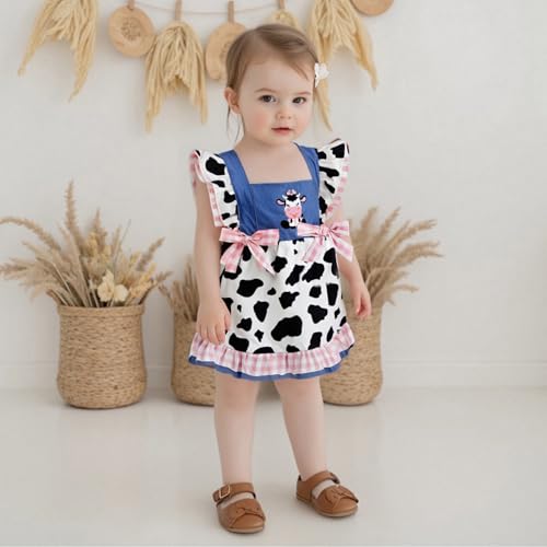 Hekkomird Toddler Girls Denim Dress Cute Lapel Collar Sleeveless Party Wedding A-line Jean Dress3