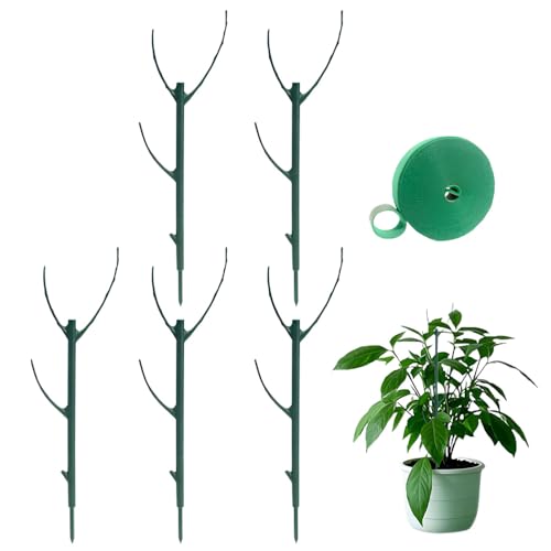 5 Packs Stackable Extendable Plant Support Stakes Garden for Climbing