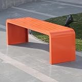 Banco duradero para exteriores, resistente a la intemperie, para jardín, patio, césped, porche, parque y patio trasero, comodidad para todas las estaciones y diseño elegante para relajación