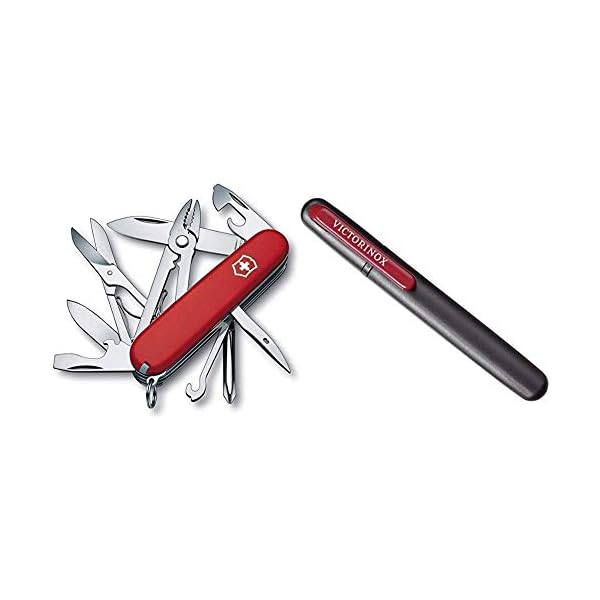Victorinox Taschenmesser Deluxe Tinker (17 Funktionen, Phillips-Schraubendreher, Kombizange, Schere) rot