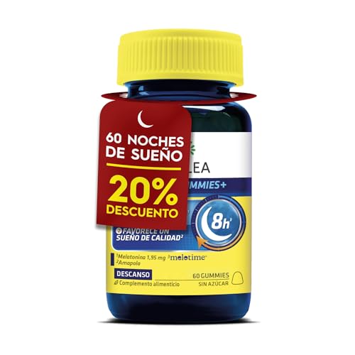 AQUILEA | Aquilea Sueño 60 Gummies -20% dto | 60 gominolas | Melatonina, MelotimeTM, Melissa, Passiflora, Amapola de California, Vitamina B6 y Pectina | Salud y cuidado del sueño