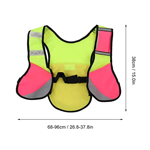 Colete reflexivo esportivo, colete refletor noturno multifuncional pequeno com zíper de bolso com ma