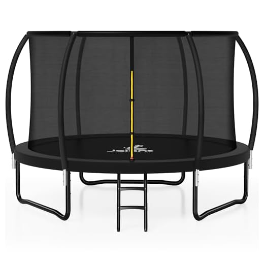 JELENS Trampoline 8FT 10FT 12FT 14FT 15FT 16FT, Recreational Trampolines with Enclosure Net, Outdoor Anti-Rust Trampolines for Kids and Adults, ASTM Approved