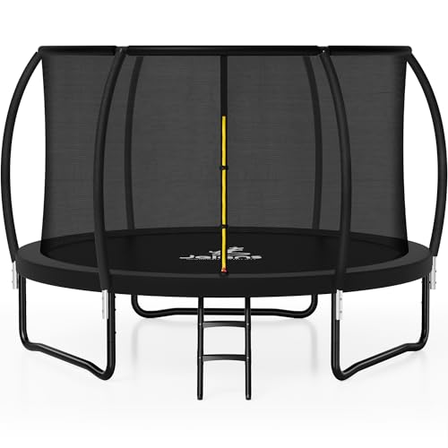 Image of JELENS Trampoline 8FT 10FT 12FT 14FT 15FT 16FT, Recreational Trampolines with Enclosure Net, Outdoor Anti-Rust Trampolines for Kids and Adults, ASTM Approved
