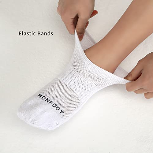 Image of MONFOOT Men's /Women's 10-20 Pairs Thin Cotton Low Cut Ankle Socks, Multipack