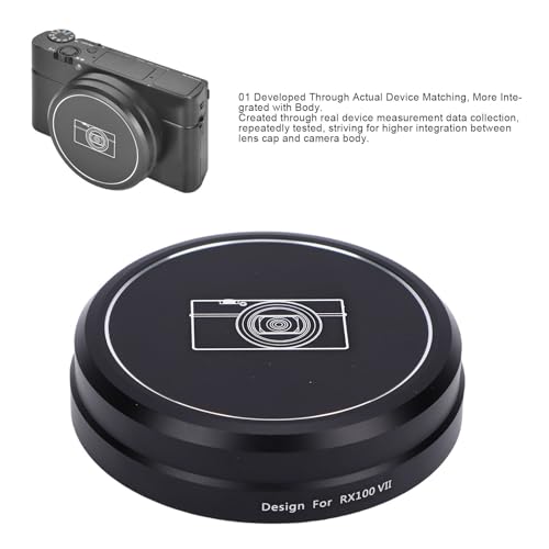 Tapa metálica para lente Diyeeni para cámaras Fujifilm RX100 M6 y M7, compatible con Sony ZV1, 720, 730, 740 — Tapa frontal de 56 mm miniatura 2