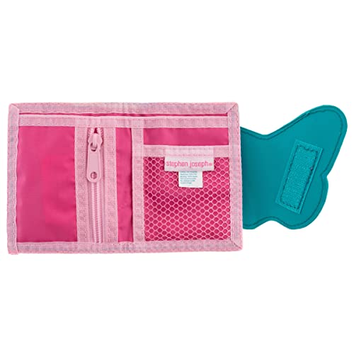 Stephen Joseph, Kids Wallet, Tri-Fold Bi-Fold Wallet for Boys & Girls with Zipper Coin Pocket, Durable Polyester Small Wallet for Kids, Cute Designs for School & Travel, Butterfly Floral by Stephen Joseph - Image 2