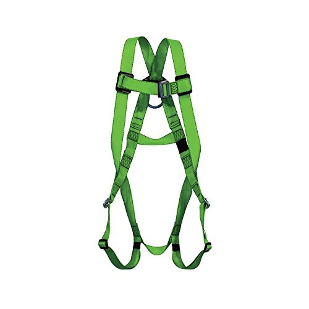 PeakWorks Fall Protection Roofer's Kit, Complete Safety Gear for Roofing with Universal Fit Harness, Rope Grab, 50' Vertical Lifeline and Roof Bracket, White/Green, OSHA & ANSI Compliant, V8257275