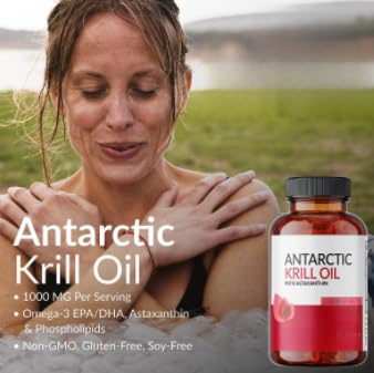 Olio di krill antartico - Senza OGM, senza glutine e senza soia, ingredienti di altissima qualità, 1 pz.