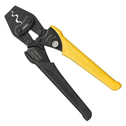 Fryic Ratchet Terminal Crimping Tools VSR-6D Used for 20-10 AWG (Similar to 0.5-6 mm²) Non-Insulated Terminal Ratchet Crimping Plier Cover
