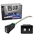 iJDMTOY (1) Factory Style 4-Pole 12V Push Button Switch w/ LED Background Indicator Lights For Fog Lights, DRL, LED Light Bar, etc (200 Series For Toyota, 33x22mm)