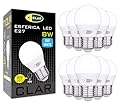 CLAR - Lampadine LED E27 Luce Naturale 4000K, 8W, Piccola (Confezione da 10)