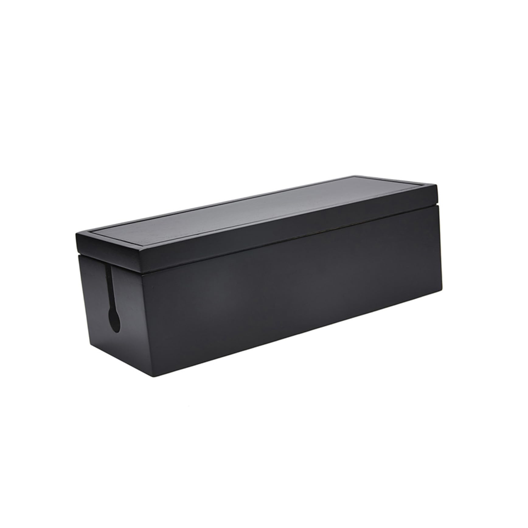 Boîte de Rangement pour Câble en Plastique Noir Design Fendu, Organisation Rapide pour Téléphones Mobiles et Gestion des Câbles à Domicile