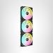 CORSAIR iCUE Link LX120 RGB 120mm PWM Fans Triple Pack – Dual Light Loops – Includes iCUE Link System Hub – CORSAIR AirGuide Technology – Black