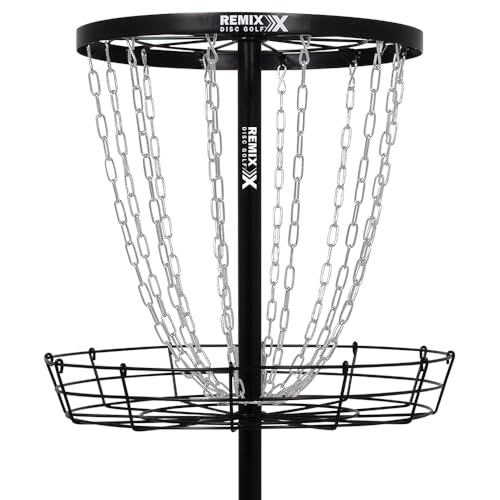 Remix Deluxe 12-Chain Practice Basket for Disc Golf - Black - Thumbnail 3