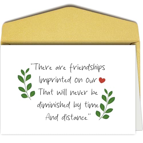 Sweet Friendship Card for Him Her, Birthday Card for Friend Bestie, Long Distance Friend Valentine Card, There Are Friendships Imprinted On Our Heart