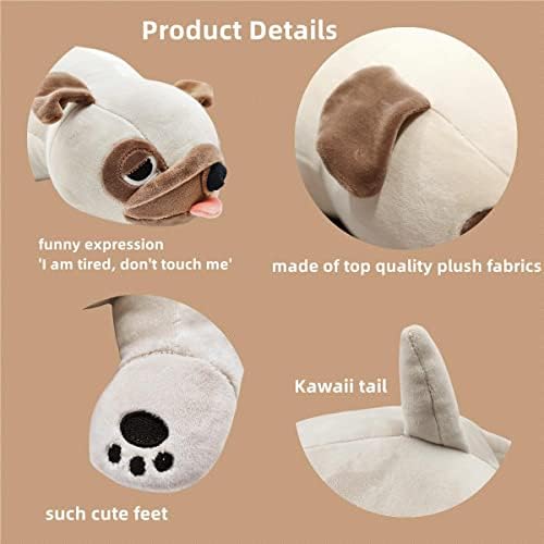 GRTLPOK 50 CM Cute Soft Fluffy Puppy Dog Plush Stuffed Animal Toys Comfortable Hugging Pillow Birthday Gifts for Kids