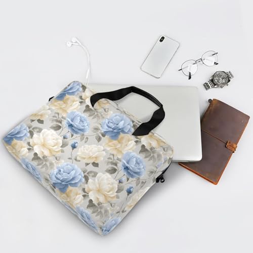 Maletín para portátil patrón azul y blanco 13-15.6 pulg miniatura 6