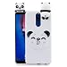 Produktbild Hülle für Xiaomi Redmi 8, KANTAS Weich Silikon Schutzhülle 3D Karikatur Design Handyhülle Schönes Cartoon Panda Weiß Lächeln Muster Schlank Weich Rückseite TPU Ultra Dünn Bumper Back Cover