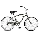 Micargi Pantera 26 Inch Men's Beach Cruiser Bike Hi-Ten Steel Frame City Bike Classic Outdoor...