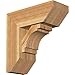 Ekena Millwork BKT0806X20X20MRC06RWR Merced Slat Rough Sawn Bracket w/Offset Brace, Western Red Cedar