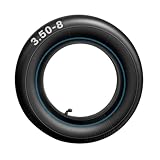 3.50-8 Schlauch mit Gebogenem Ventil TR-87, Rasenmäherreifen Schlauch 350-8 Kompatibel mit Rasenmäher, Schubkarren, Gartenanhängern, Go-Karts-8 Zoll Felge