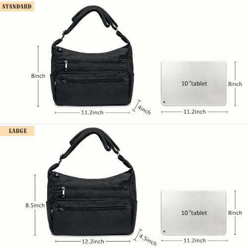 Image of VOLGANIK ROCK RFID Purses for Women Fabric Nylon Multi Pocket Crossbody Bag Ladies Travel Handbag