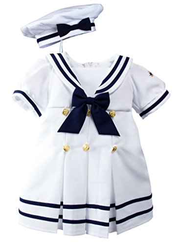 Spring Notion Baby Toddler Girls Nautical Sailor Dress with Hat