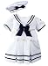 Baby Toddler Girls Nautical Sailor Dress with Hat
