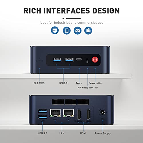 Beelink Mini PC U59 Pro, 11º Processador Intel N5105 (4C/4T, até 2,9 Ghz), 16G RAM 500G SSD Micro PC