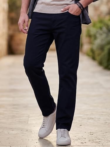 Image of Urbano Fashion Men's Straight Fit Mid Rise Cotton Casual Chinos Trousers Stretch