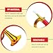 Toy Trumpet 13 Inch Playable Developmental Safe PP Plastic Golden Kids Trumpet with Comfortable Handle Educational Kids Musical Instrum.